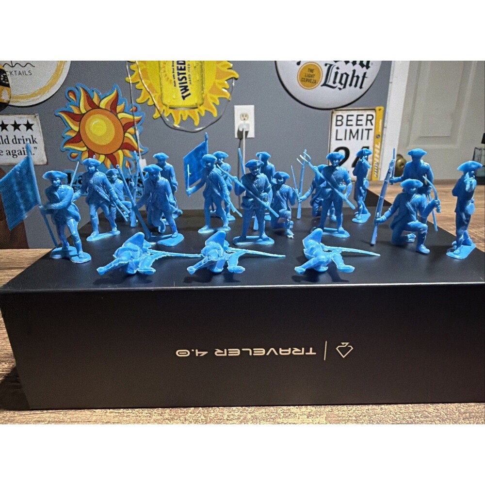 Vintage MPC Blue Revolutionary War Soldiers Lot of 20 Figures